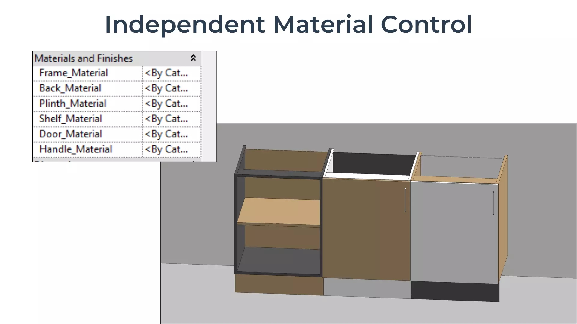 SINGLE DOOR BASE Cabinet Revit Family UK Parametric 3D model_4
