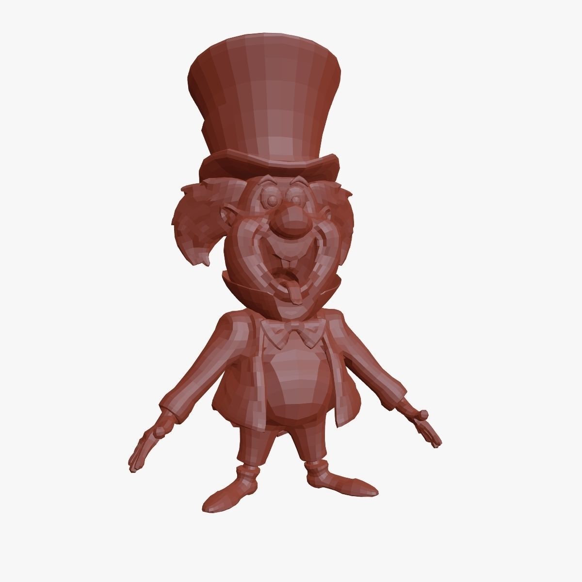 Mad Hatter Low-poly Textured Low-poly 3D model_5