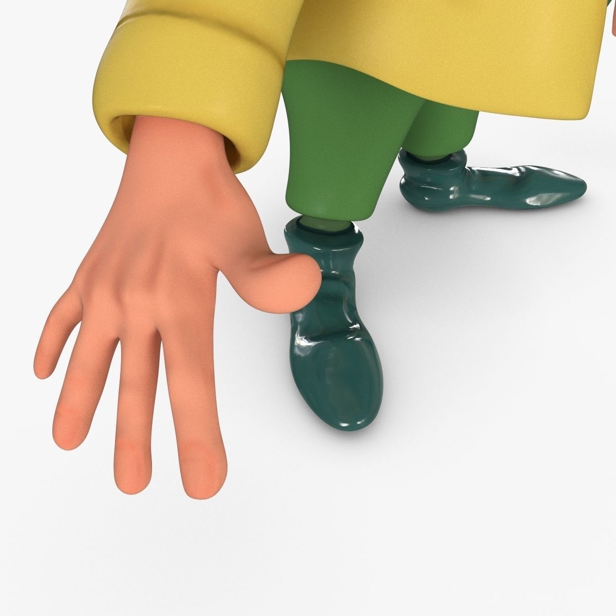 Mad Hatter Low-poly Textured Low-poly 3D model_4