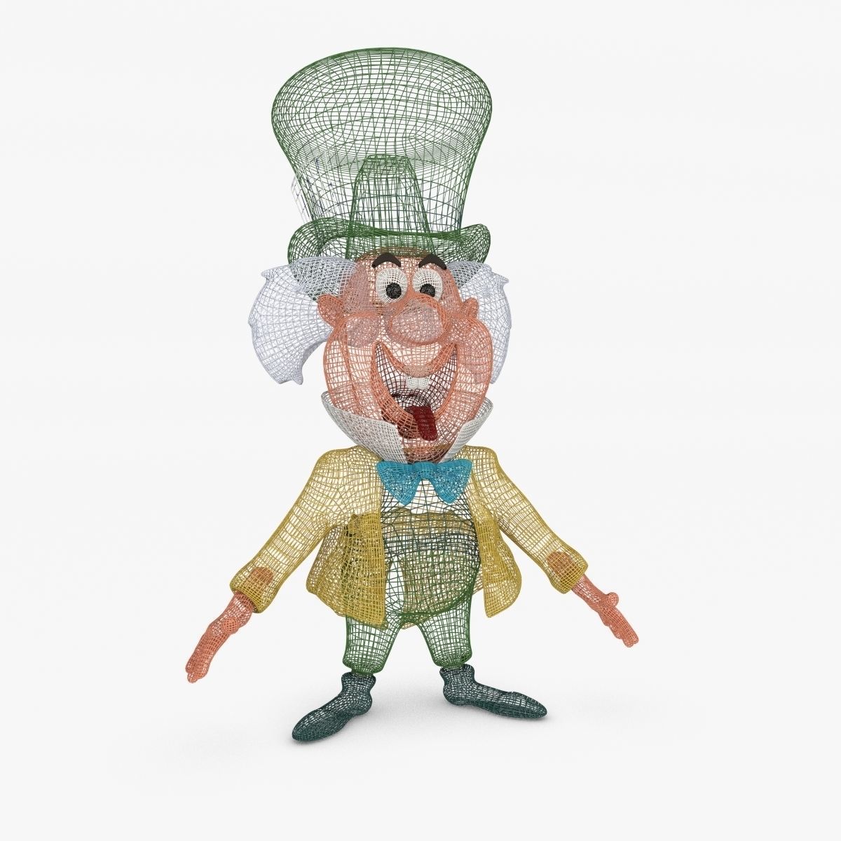 Mad Hatter Low-poly Textured Low-poly 3D model_9