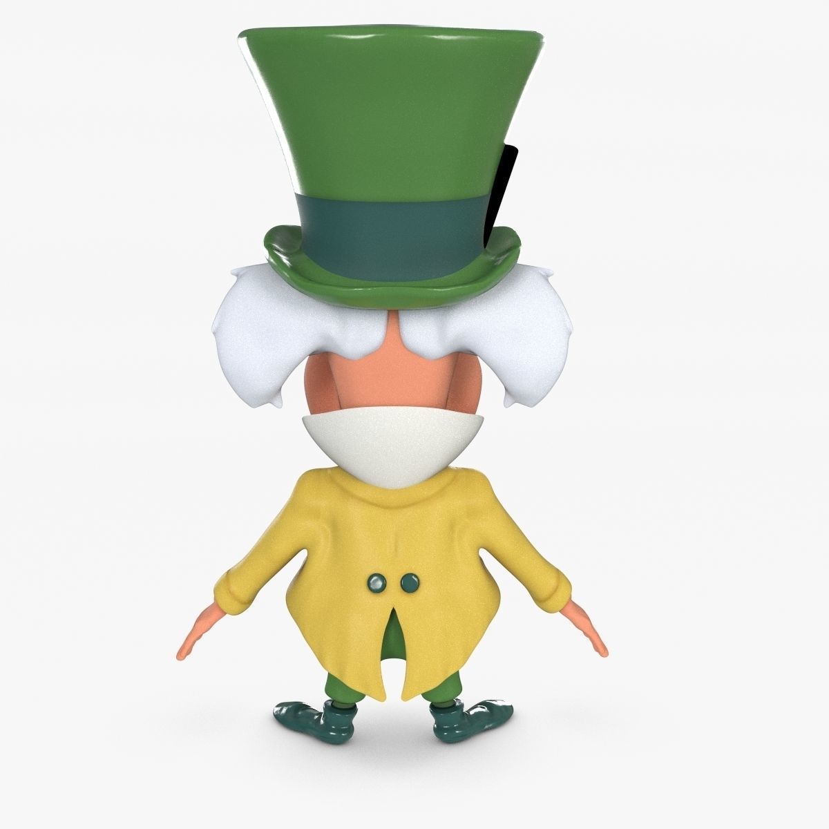Mad Hatter Low-poly Textured Low-poly 3D model_3