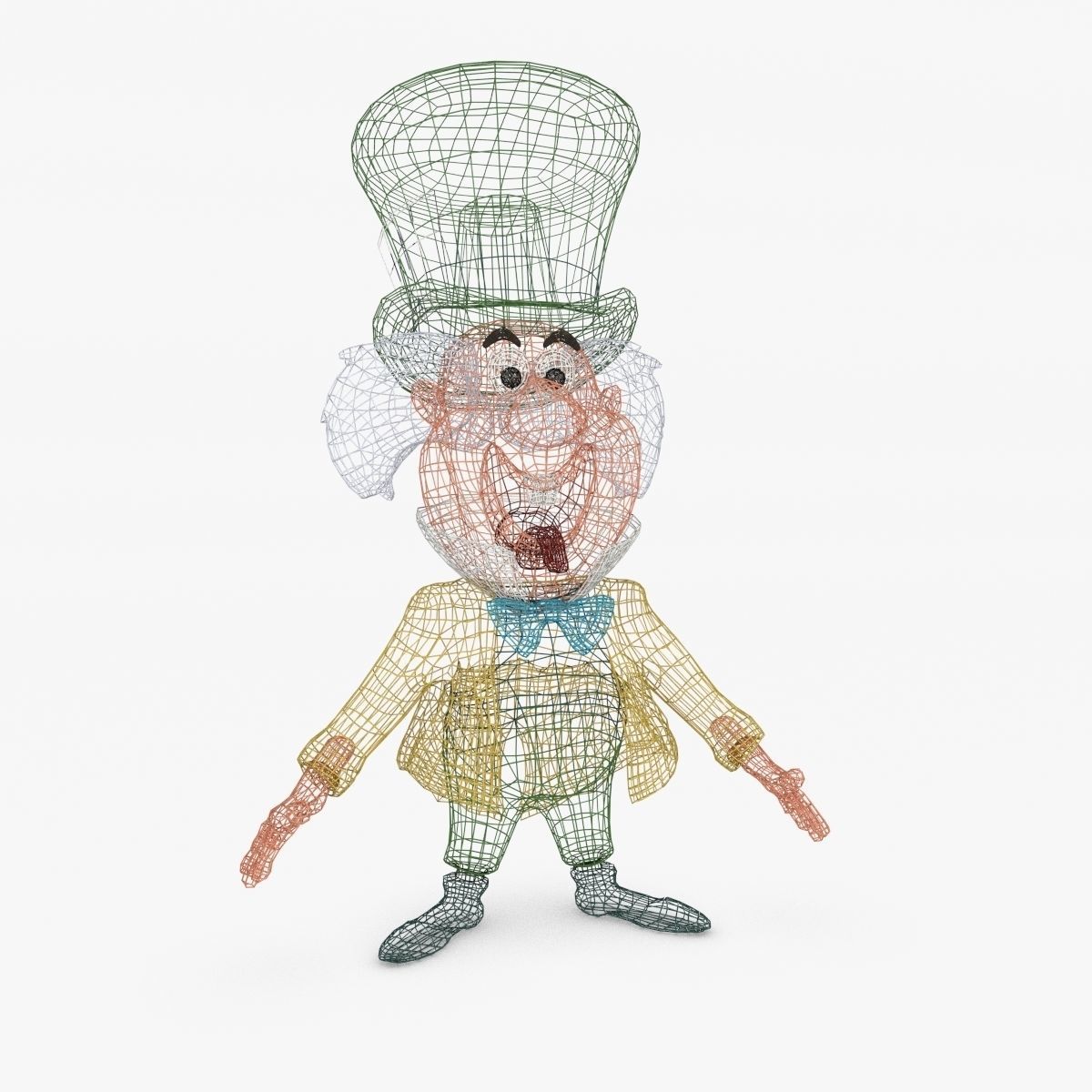 Mad Hatter Low-poly Textured Low-poly 3D model_8