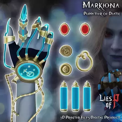 Markiona Gauntlet and Accessories from Lies of P Overture 3D print model