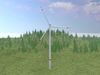 Wind turbine V1 H-175 RD 172 m with animation Low-poly 3D model_1