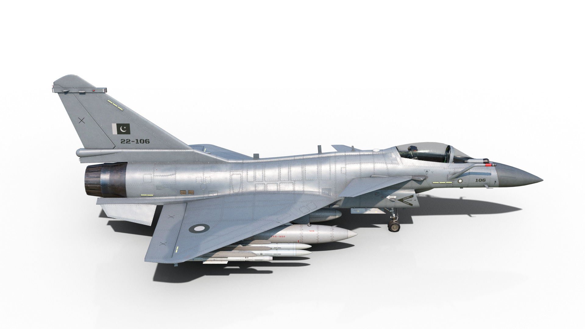 4 Paintschemes J-10CE Fighter Jet J-10C Variant J10C PAKAF PLAAF Low-poly 3D model_20