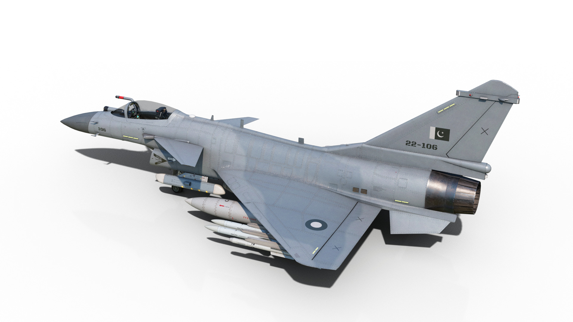 4 Paintschemes J-10CE Fighter Jet J-10C Variant J10C PAKAF PLAAF Low-poly 3D model_17