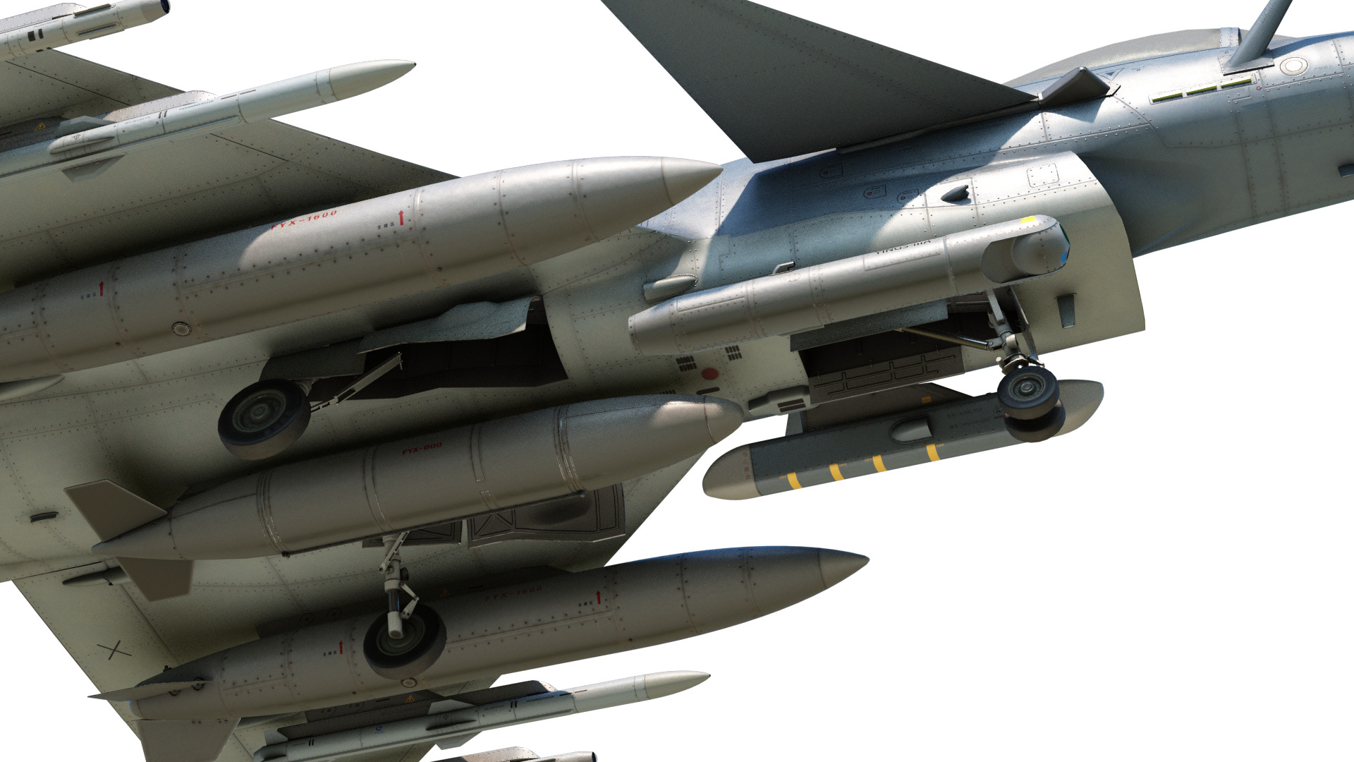 4 Paintschemes J-10CE Fighter Jet J-10C Variant J10C PAKAF PLAAF Low-poly 3D model_11