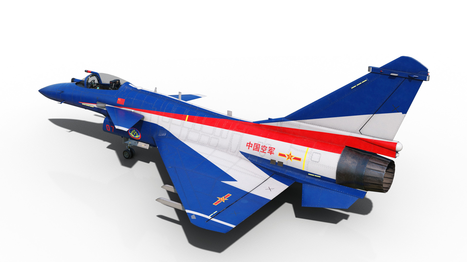 4 Paintschemes J-10CE Fighter Jet J-10C Variant J10C PAKAF PLAAF Low-poly 3D model_14