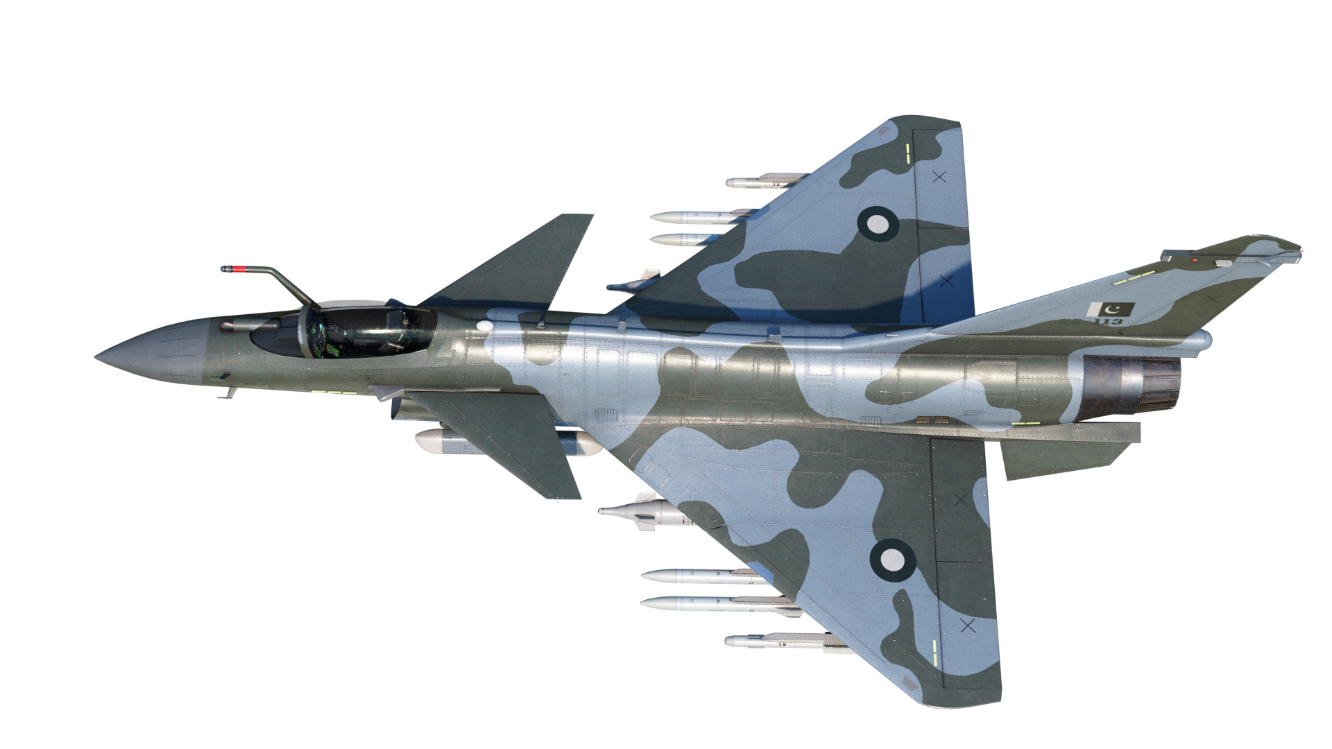 4 Paintschemes J-10CE Fighter Jet J-10C Variant J10C PAKAF PLAAF Low-poly 3D model_25