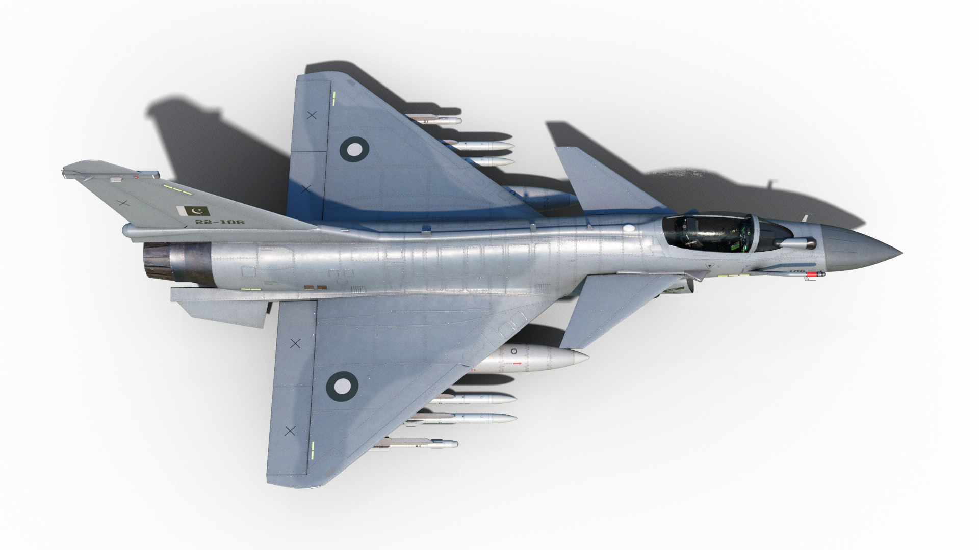 4 Paintschemes J-10CE Fighter Jet J-10C Variant J10C PAKAF PLAAF Low-poly 3D model_21