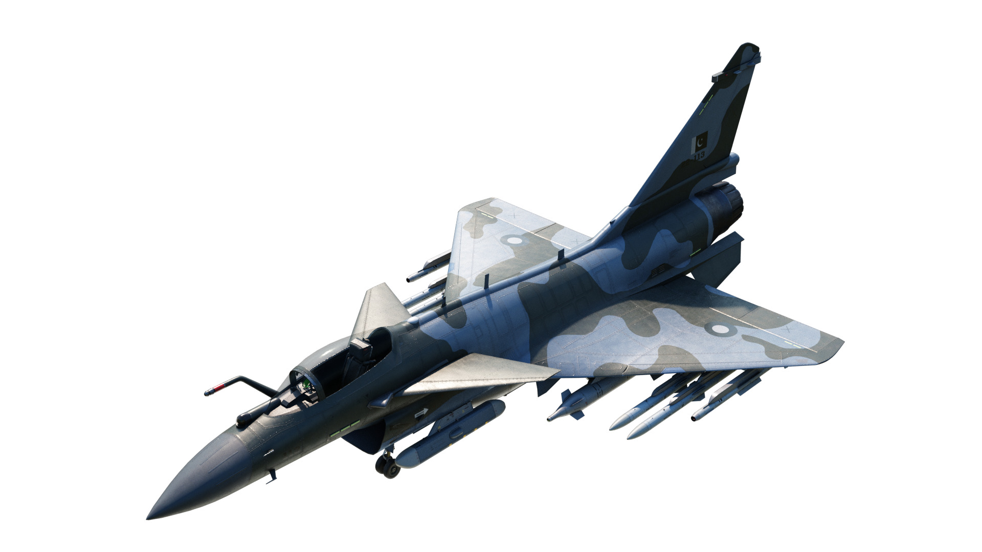 4 Paintschemes J-10CE Fighter Jet J-10C Variant J10C PAKAF PLAAF Low-poly 3D model_12