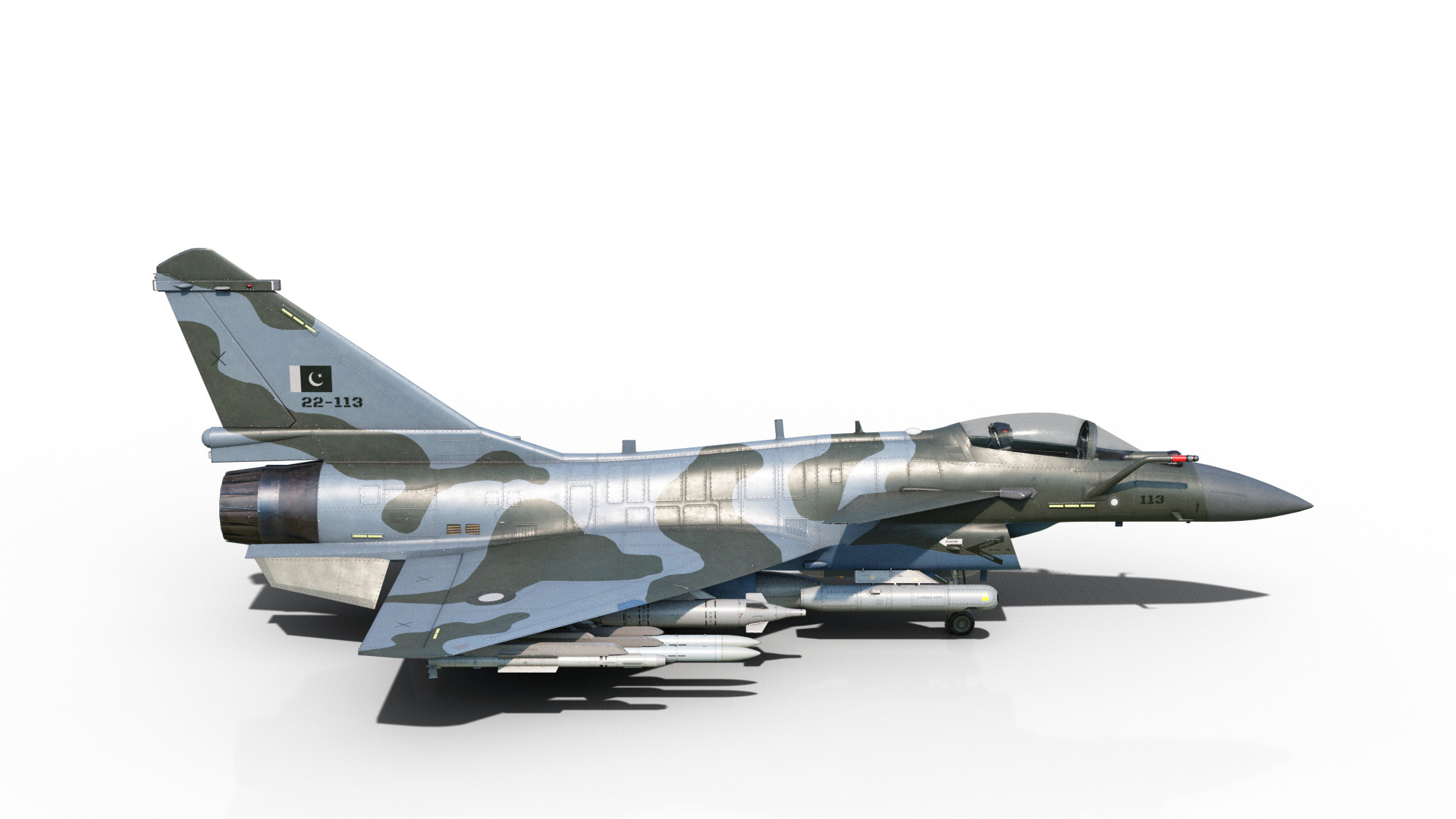 4 Paintschemes J-10CE Fighter Jet J-10C Variant J10C PAKAF PLAAF Low-poly 3D model_22