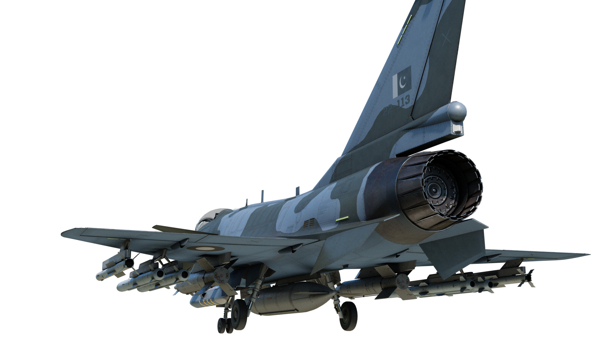 4 Paintschemes J-10CE Fighter Jet J-10C Variant J10C PAKAF PLAAF Low-poly 3D model_23