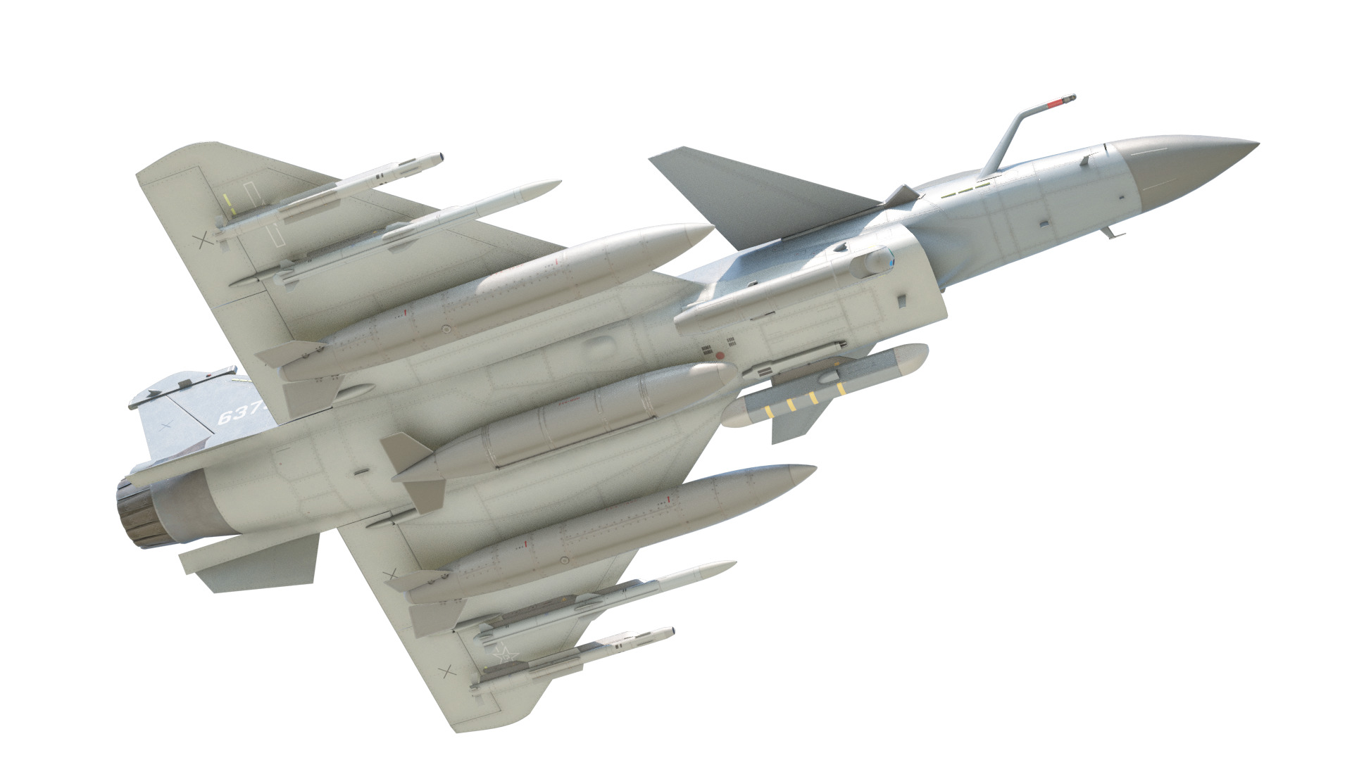 4 Paintschemes J-10CE Fighter Jet J-10C Variant J10C PAKAF PLAAF Low-poly 3D model_10