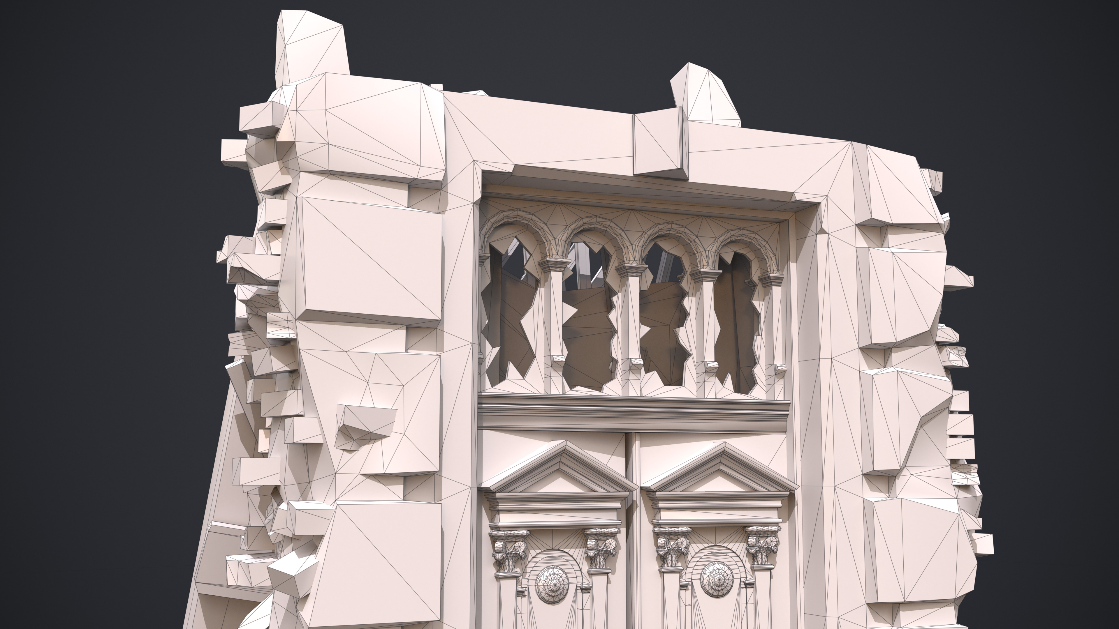 Old Door Low-poly 3D model_13