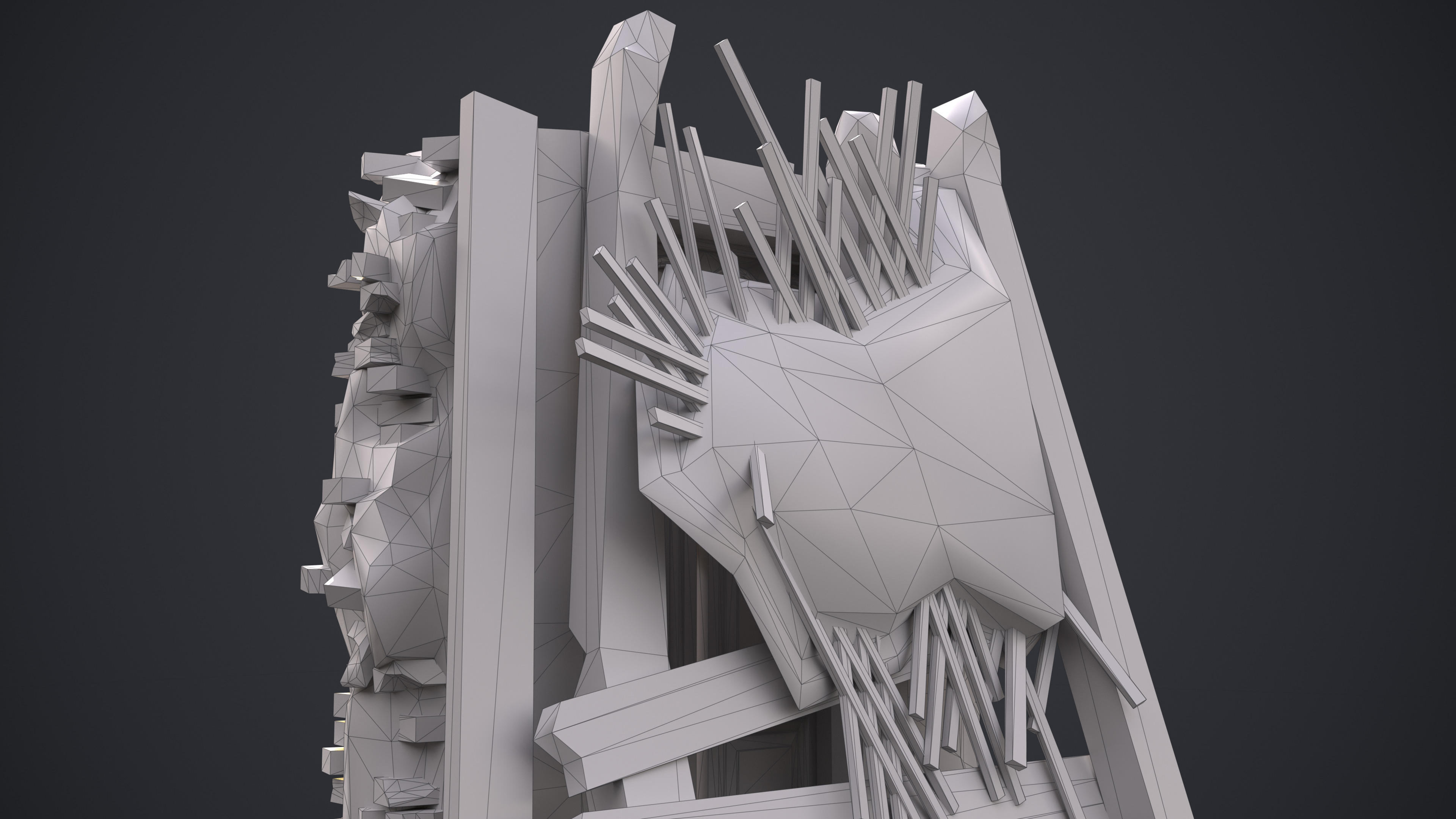 Old Door Low-poly 3D model_16