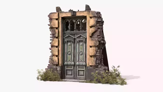 Old Door Low-poly 3D model
