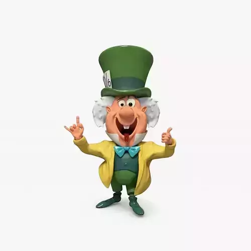 Mad Hatter Rigged Low-poly 3D model