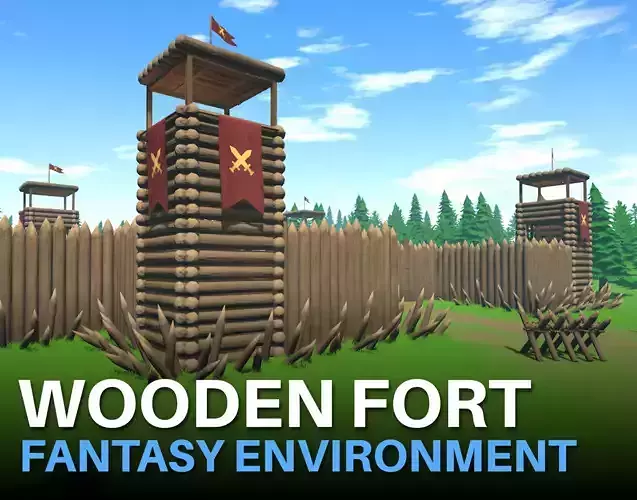 Wooden Fort - Stylized Fantasy Environment