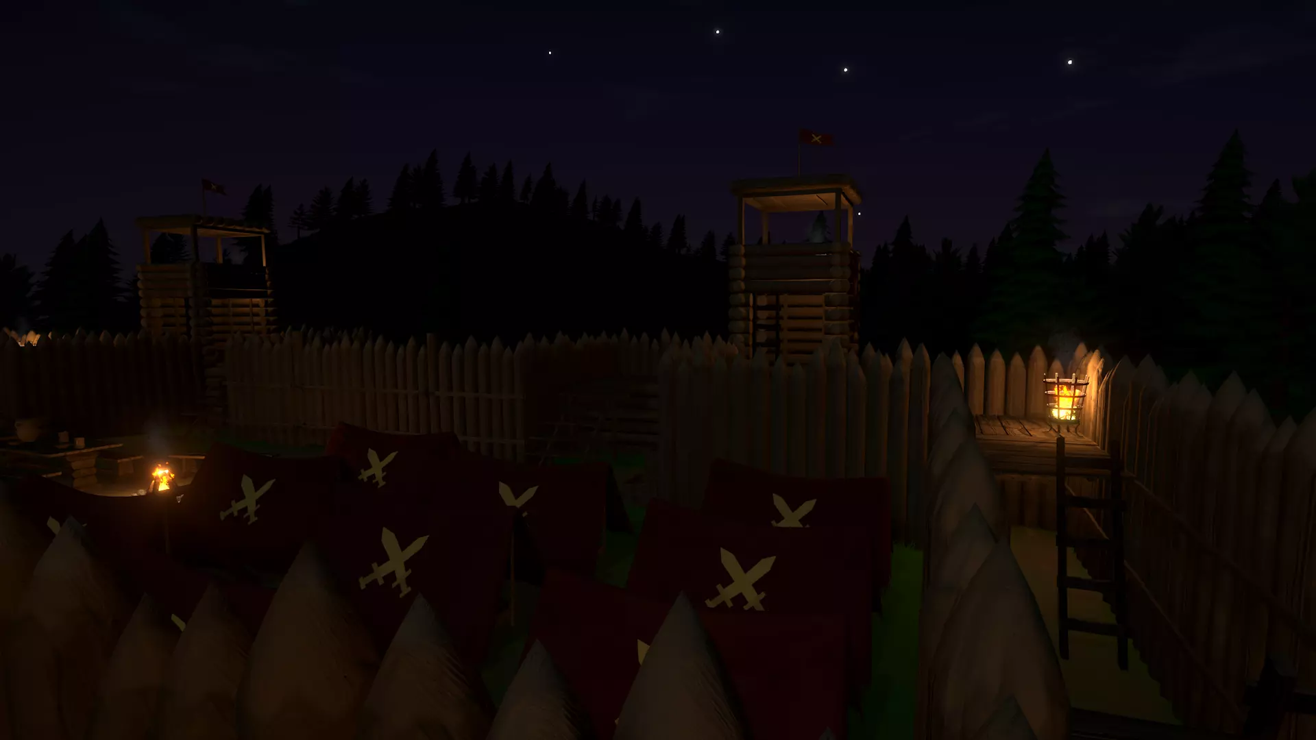 Wooden Fort - Stylized Fantasy Environment Low-poly 3D model_4