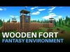 Wooden Fort - Stylized Fantasy Environment Low-poly 3D model_1