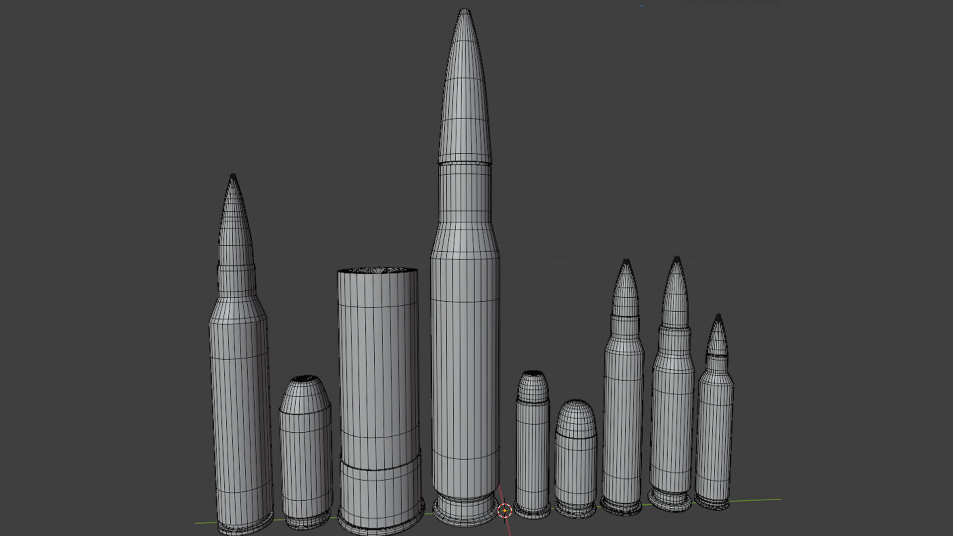 AMMO PACK MOST COMMON AND POPULAR BULLET 3D MODELS  Low-poly 3D model_10