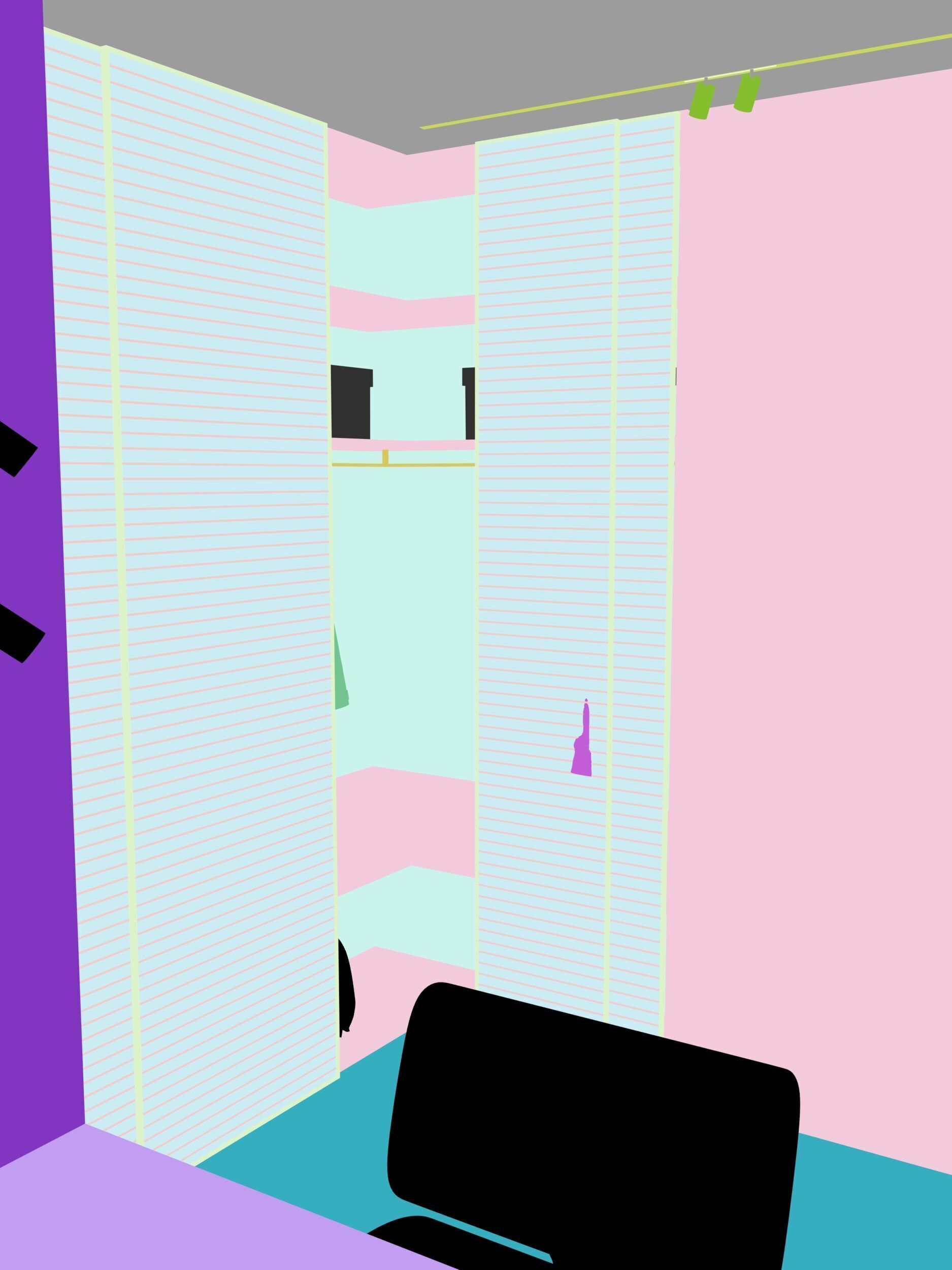 Italian style cloakroom 3D model_7