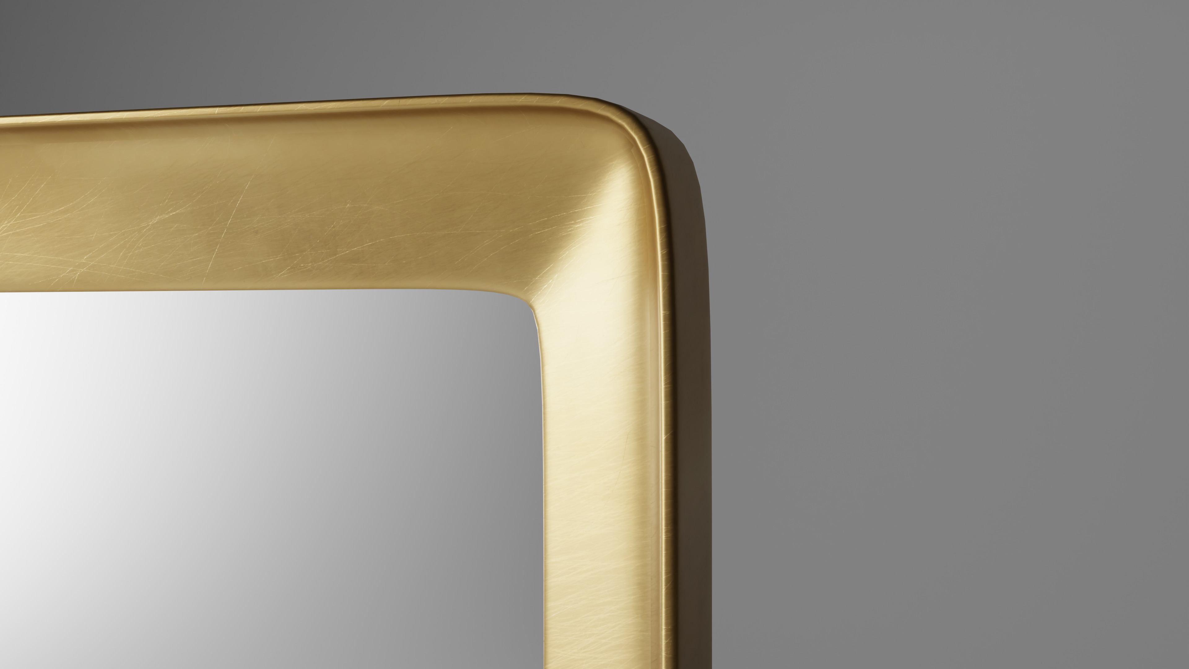 Elegant Gilt Wall Mirror Model Cove Frame Design 3D model_1