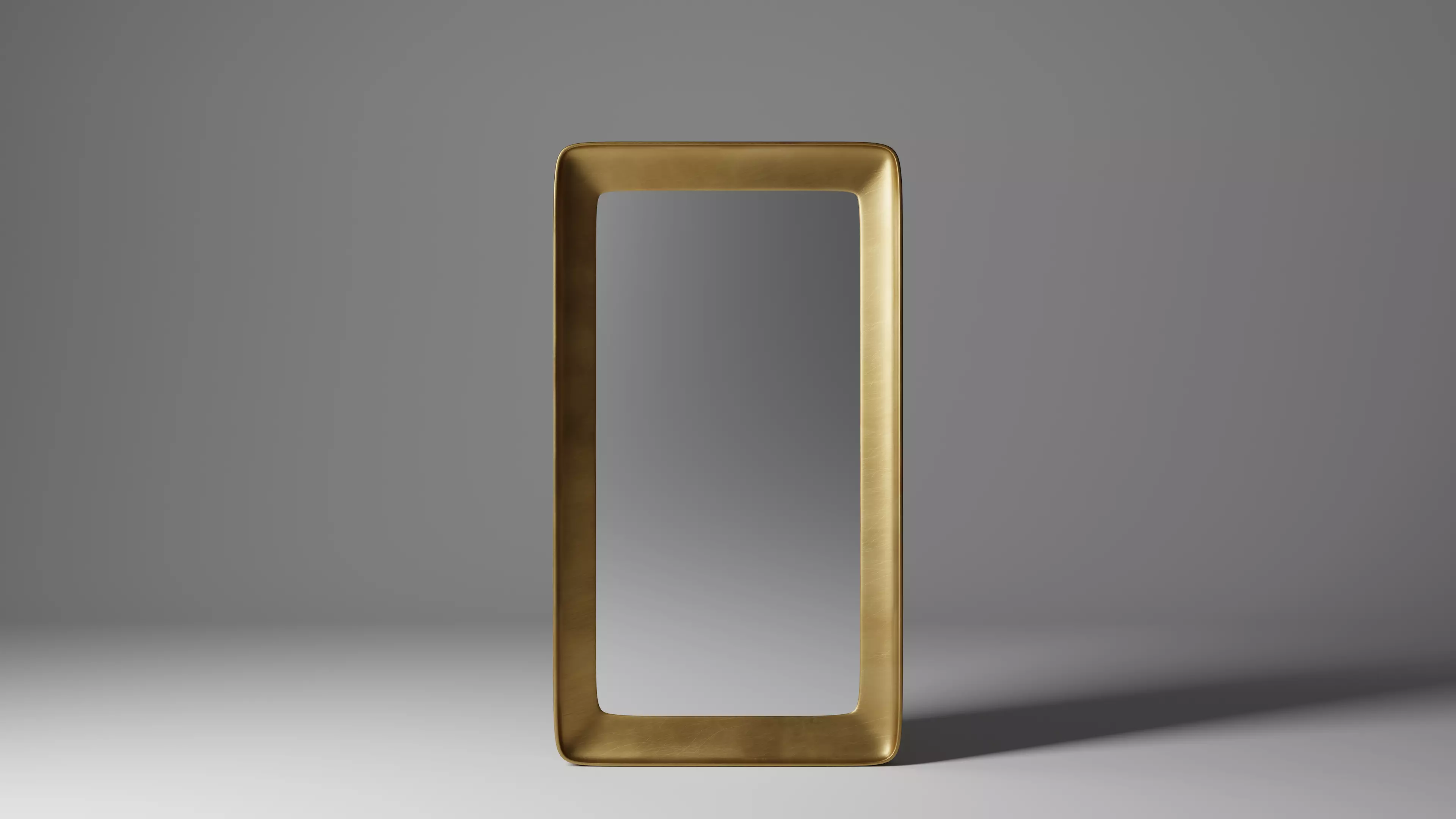 Elegant Gilt Wall Mirror Model Cove Frame Design 3D model_0