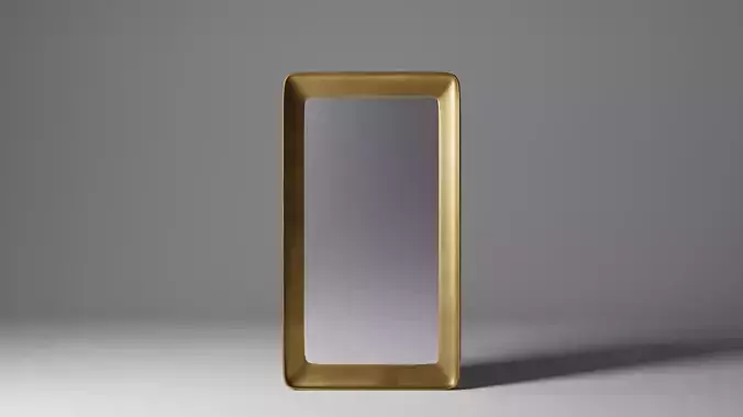 Elegant Gilt Wall Mirror Model Cove Frame Design 3D model