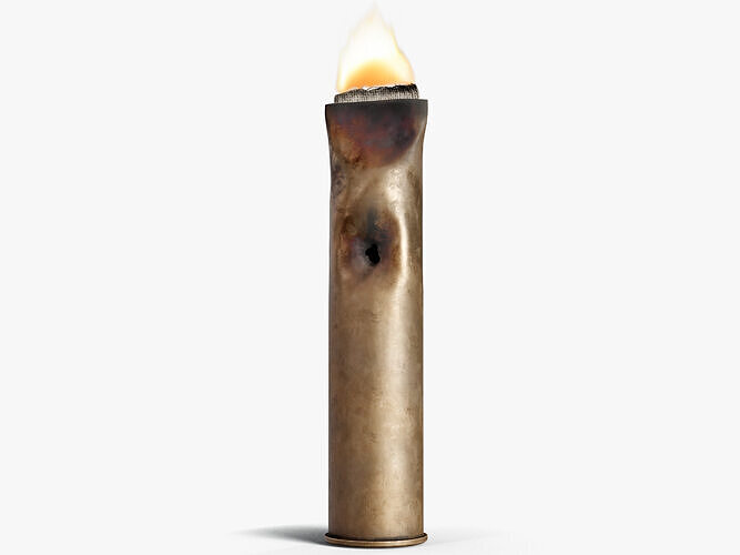 Trench Candle Low-poly 3D model
