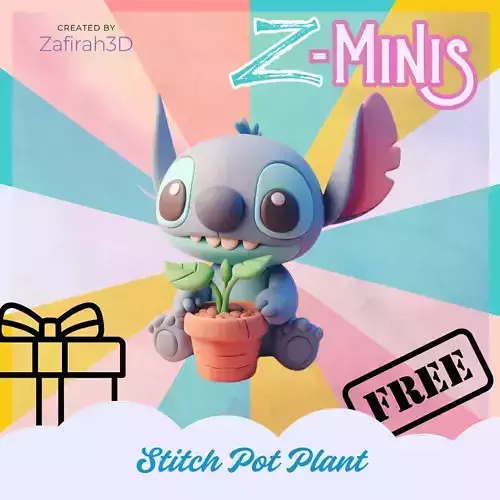 Z-MINIS STITCH POT PLANT FOR FREE