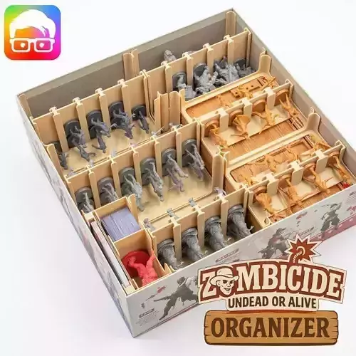 Zombicide Undead or Alive board game organizer by ammedia3d 3D print model
