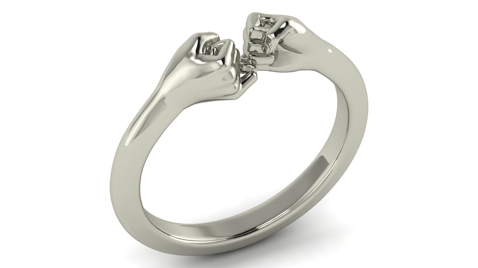 Hand Holding Ring STL 3D Printable Model 3D print model_1