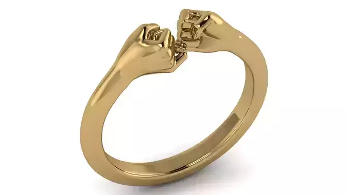 Hand Holding Ring STL 3D Printable Model