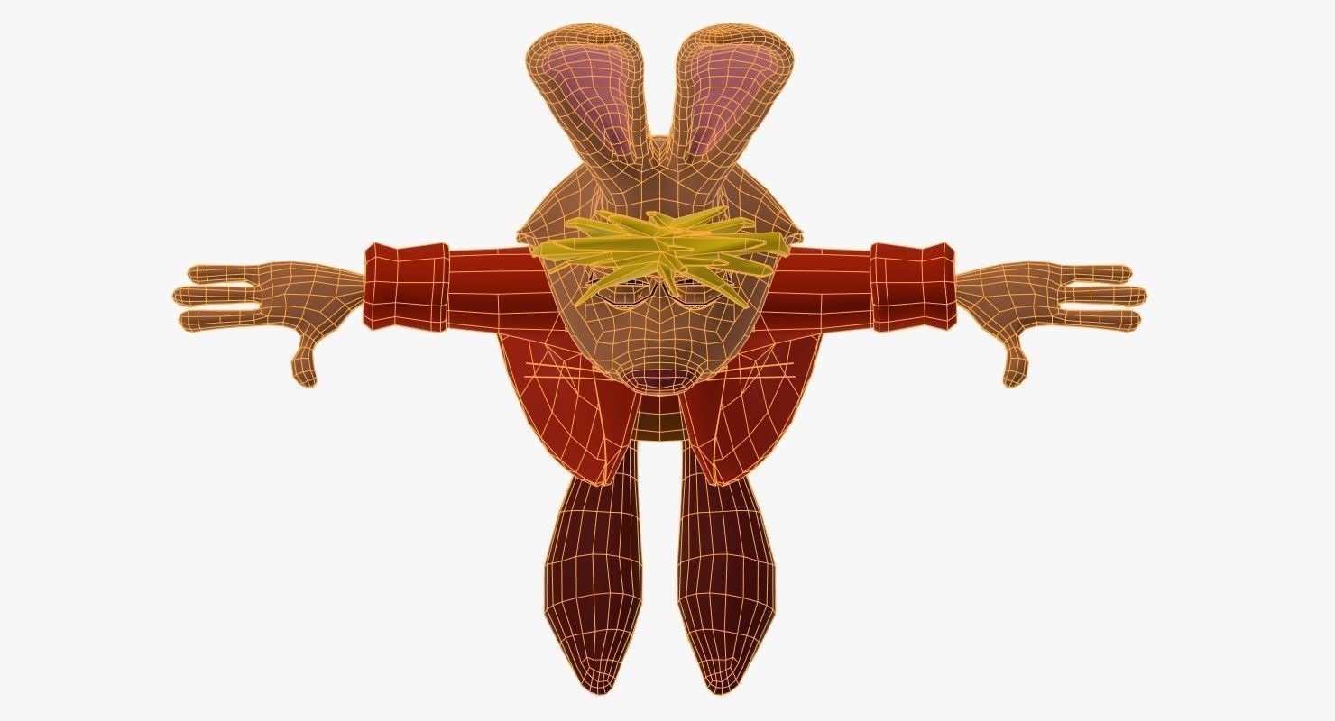 Mad Hare Low-poly Textured Low-poly 3D model_13