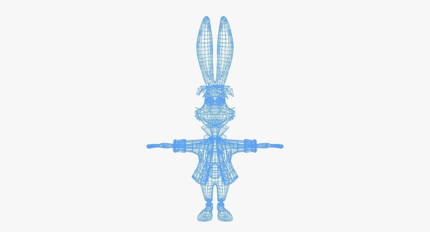 Mad Hare Low-poly Textured Low-poly 3D model_10