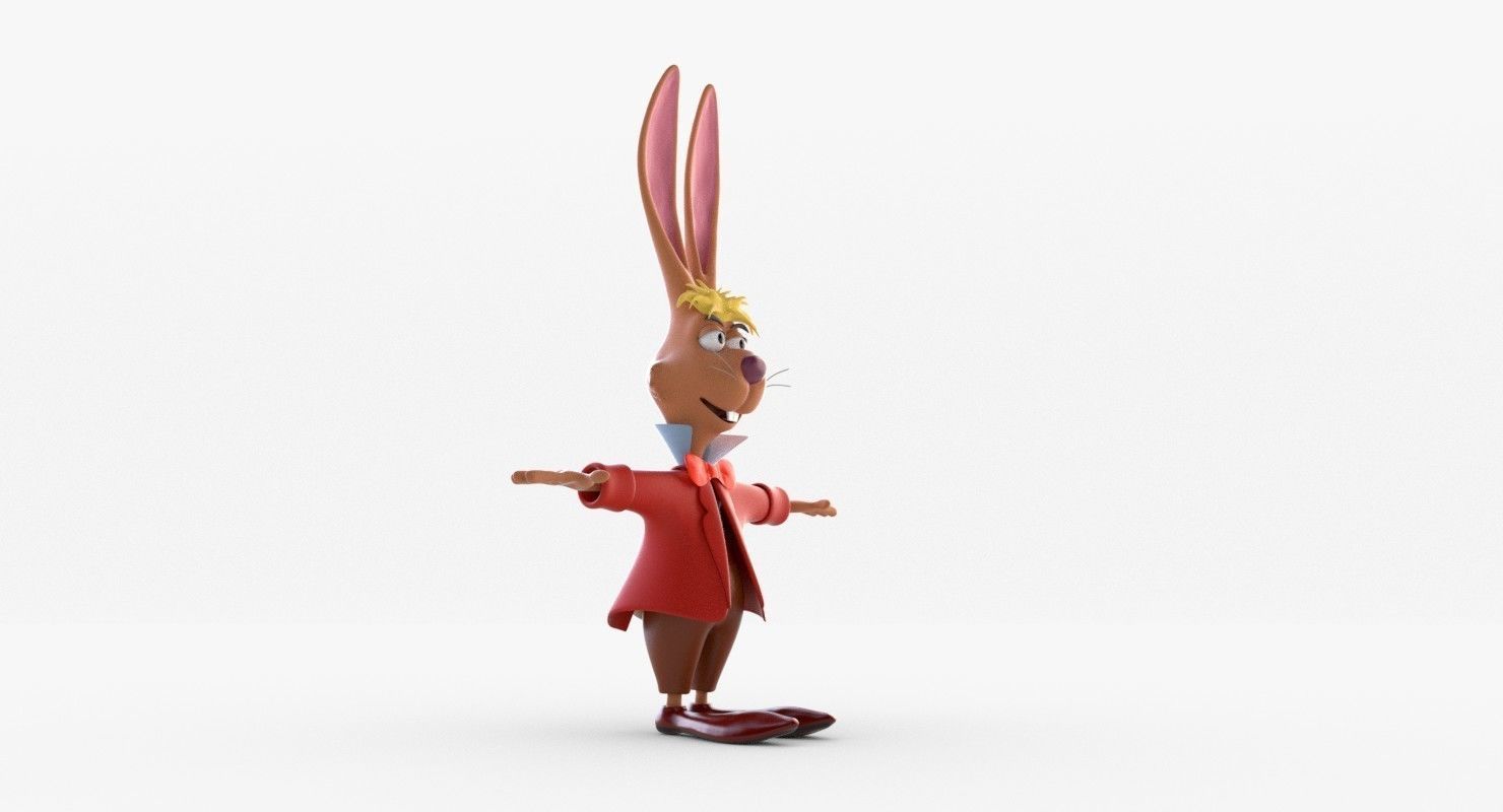 Mad Hare Low-poly Textured Low-poly 3D model_1
