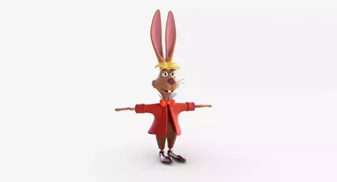 Mad Hare Low-poly Textured Low-poly 3D model