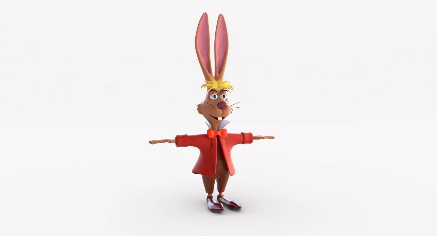 Mad Hare Low-poly Textured Low-poly 3D model_0