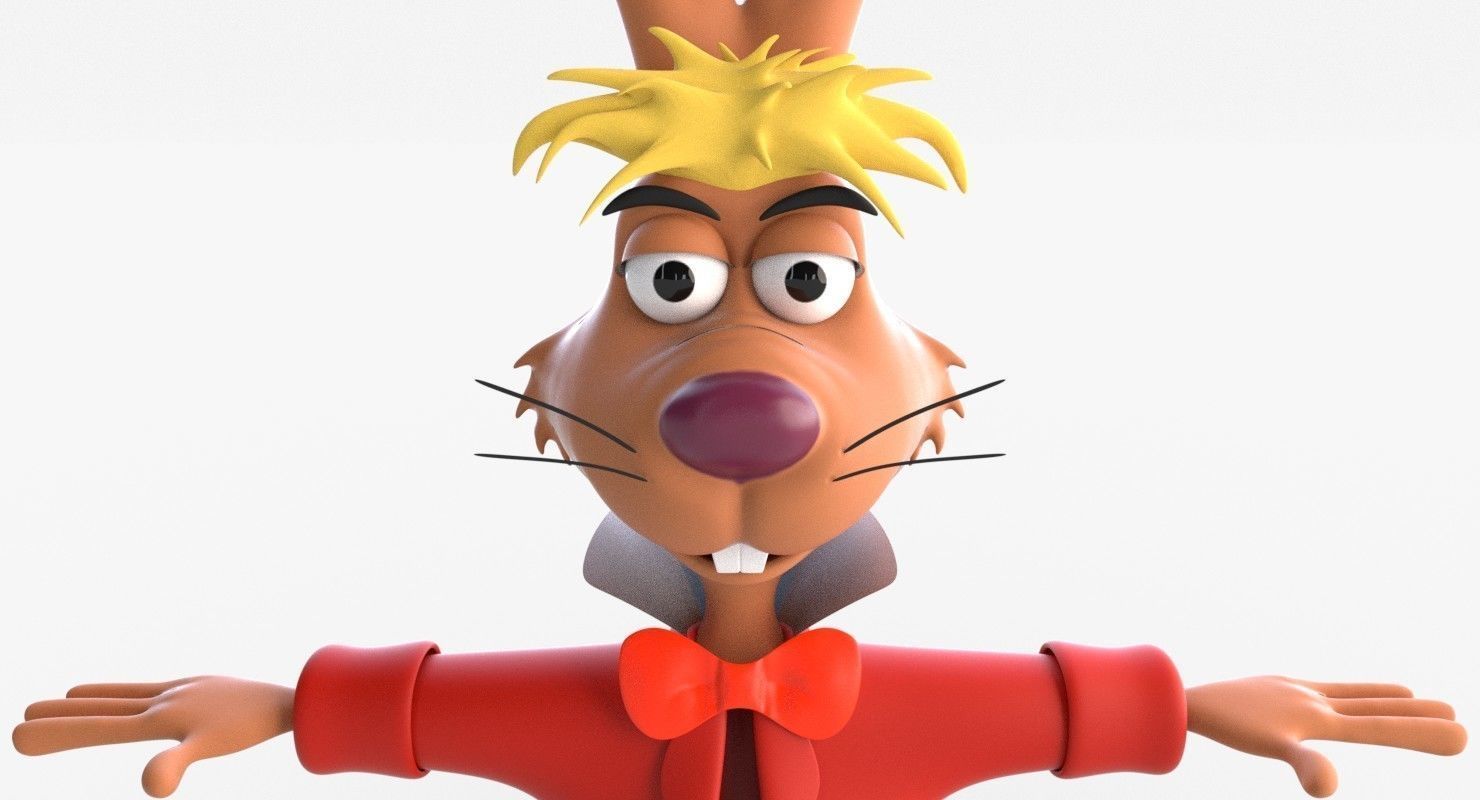 Mad Hare Low-poly Textured Low-poly 3D model_4