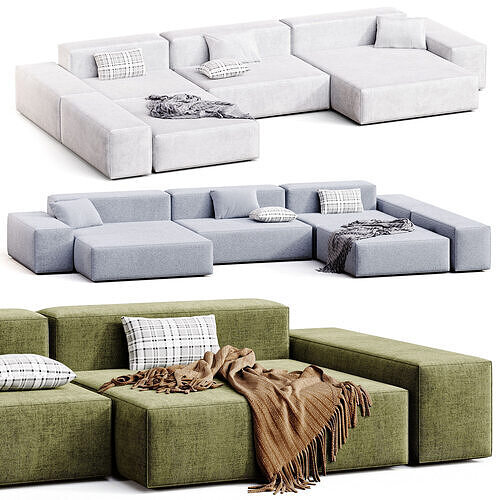 Boca Navi Modular Sofa Low-poly 3D model