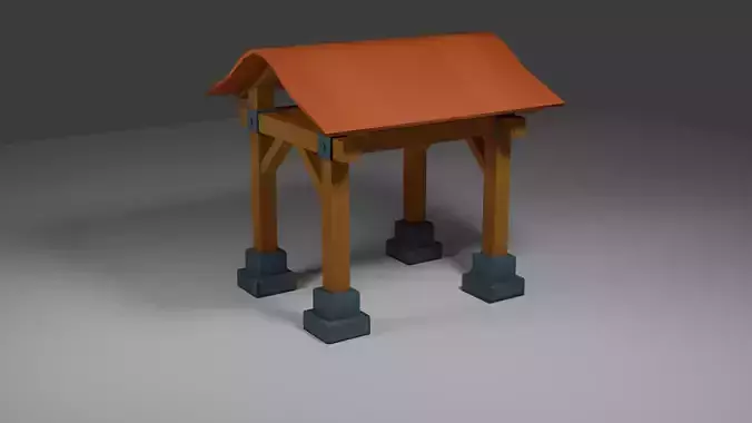 Stylized Wooden Shelter