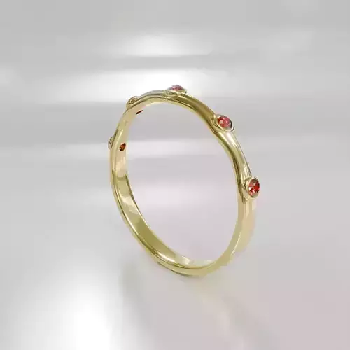 Ruby Glimmers Ring - 3D print ready 3D print model