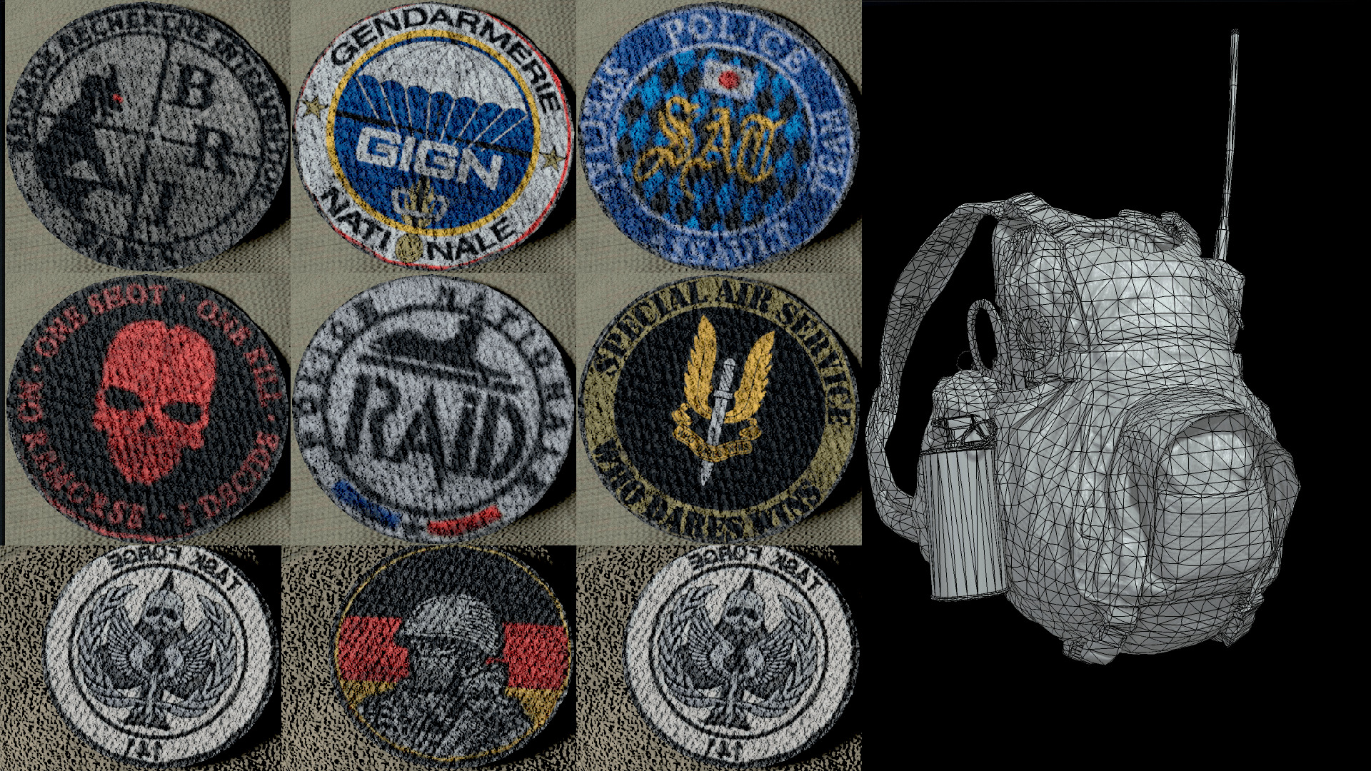 Tactical Military Backpack AAA-Game-Ready Asset Low-poly 3D model_5