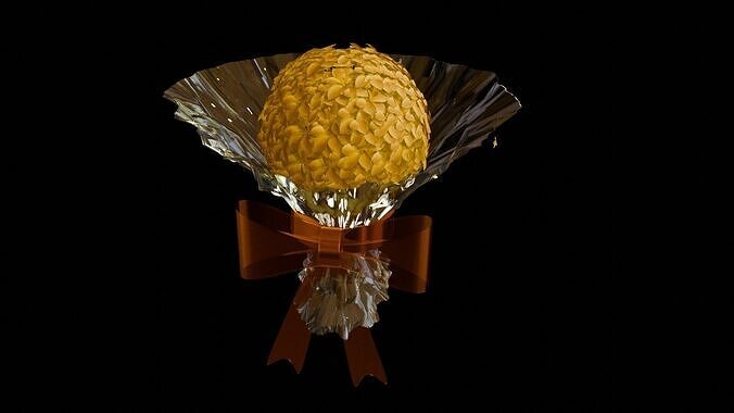 Romantic and love  A bouquet of wedding flower balls 3D model