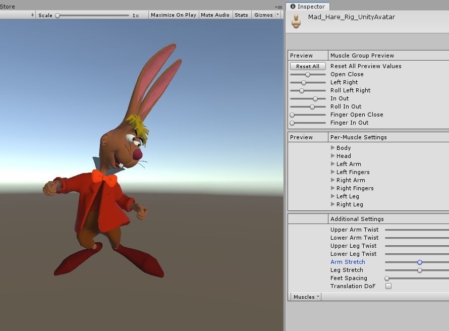 Mad Hare Rigged Low-poly 3D model_28