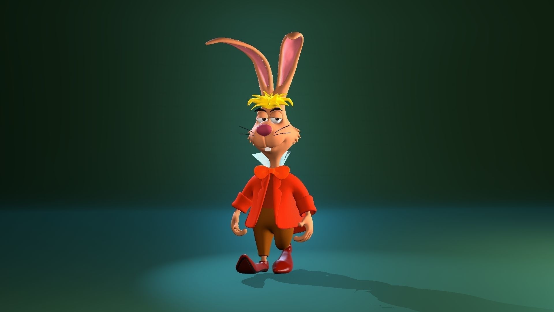 Mad Hare Rigged Low-poly 3D model_17