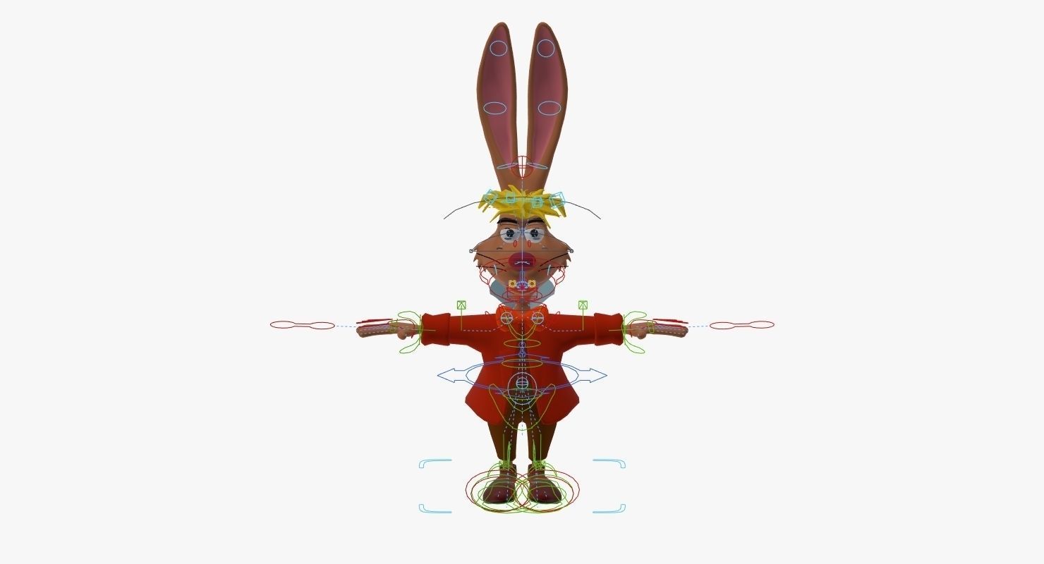 Mad Hare Rigged Low-poly 3D model_3