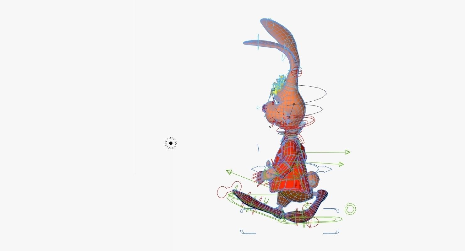 Mad Hare Rigged Low-poly 3D model_10